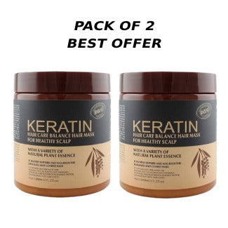 Keratin Hair Balance Hair Mask for Healthy Soft & Nourished Hair – Pack of 2