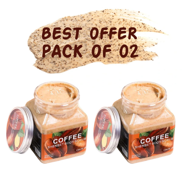 Pack of 2 Coffee Sherbet Body Scrub – Exfoliating & Skin-Softening Coffee Scrub