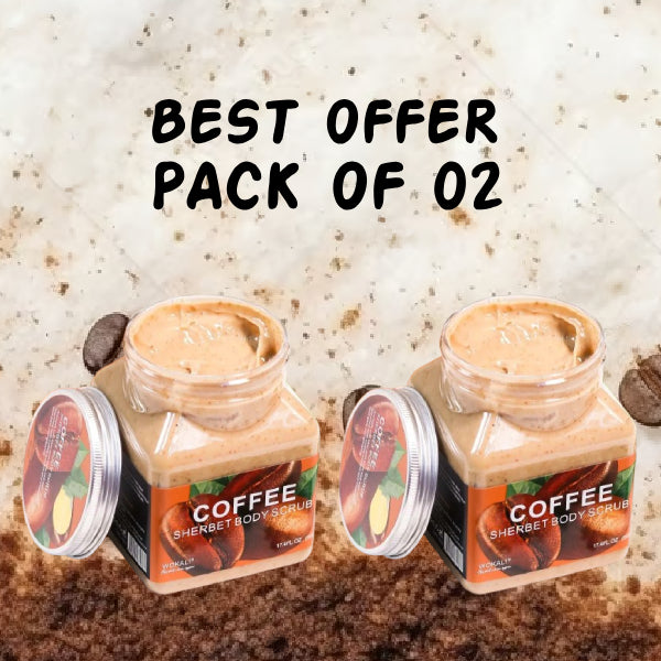 Pack of 2 Coffee Sherbet Body Scrub – Exfoliating & Skin-Softening Coffee Scrub