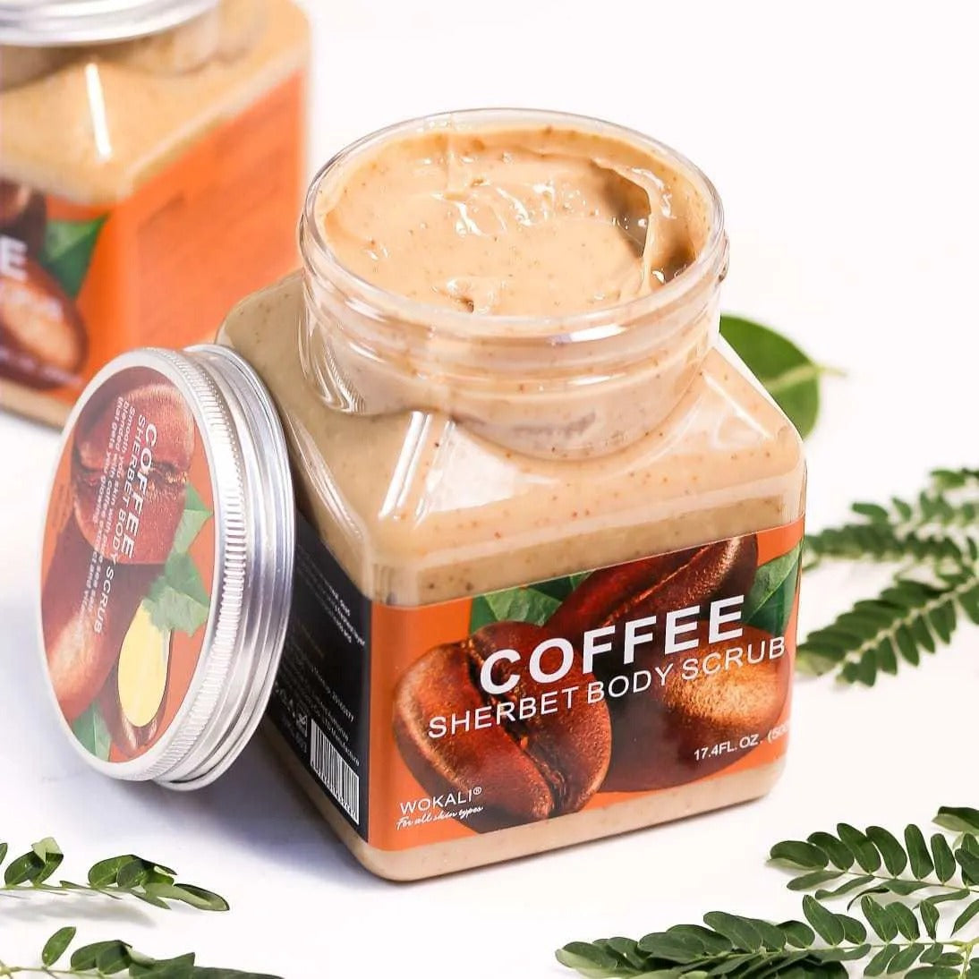 Wokali Coffee Sherbet Body Scrub – Exfoliating & Nourishing Body Care
