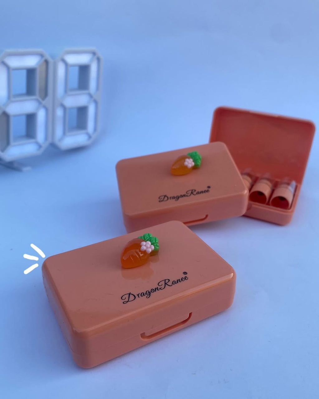 5 Pcs Dragon Ranee Carrot Mini Lipstick Set