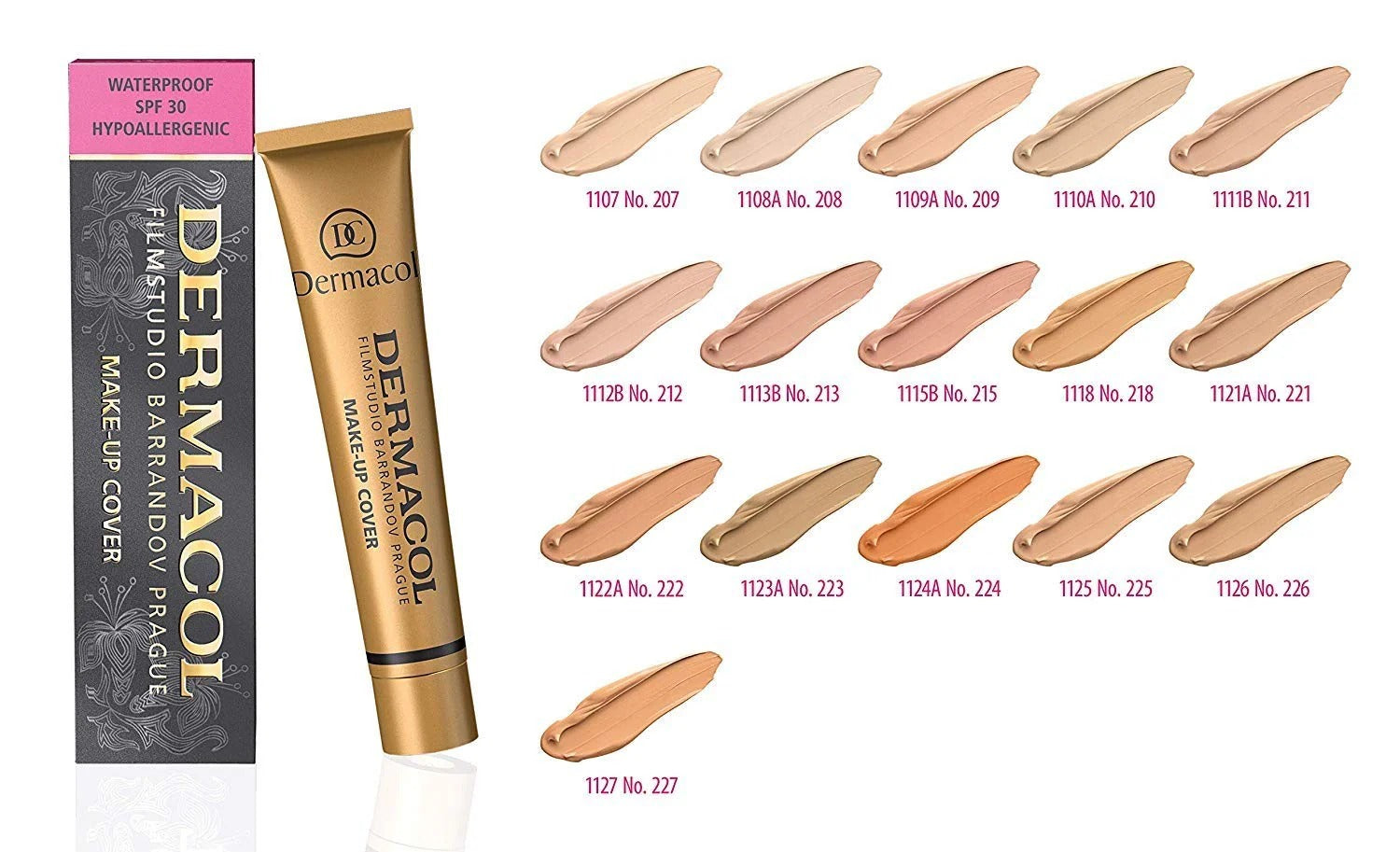 Dermacol Makeup Cover Foundation SPF 30 – Waterproof & Hypoallergenic