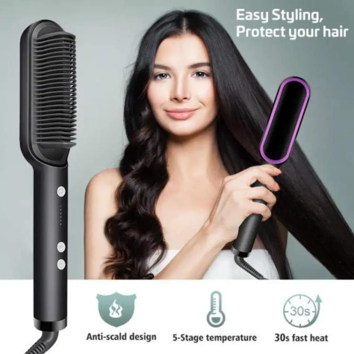Hair Straightening Brush (Random Colour)