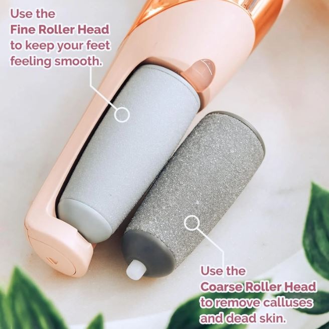 Electric Foot Callus Remover – 2-in-1 Fine & Coarse Roller for Smooth, Soft Feet