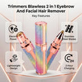 2-in-1 Eyebrow & Facial Hair Remover Trimmer – Rechargeable Electric Beauty Tool