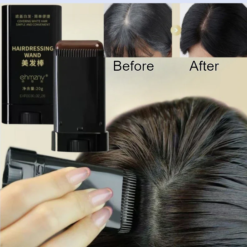 Instant Root Touch-Up Hair Dye Wand – Black | Easy Hair Color Cover