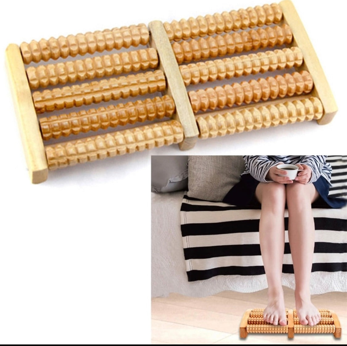 Wooden Foot Massage Roller